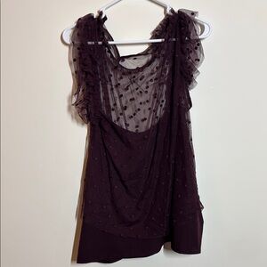Old Navy Sheer Plum Blouse